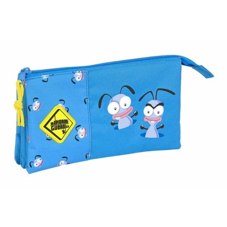 Trousse Fourre-Tout Triple El Hormiguero Bleu 22 x 12 x 3 cm