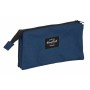 Trousse Fourre-Tout Triple BlackFit8 Urban Noir Blue marine 22 x 12 x 3 cm Recyclado