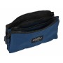 Trousse Fourre-Tout Triple BlackFit8 Urban Noir Blue marine 22 x 12 x 3 cm Recyclado