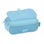 Trousse Fourre-Tout Triple Benetton Sequins Bleu clair 21,5 x 10 x 8 cm