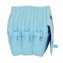 Trousse Fourre-Tout Triple Benetton Sequins Bleu clair 21,5 x 10 x 8 cm