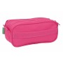 Trousse Fourre-Tout Triple Benetton Raspberry Rose Fuchsia 21,5 x 10 x 8 cm