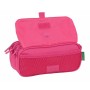 Trousse Fourre-Tout Triple Benetton Raspberry Rose Fuchsia 21,5 x 10 x 8 cm