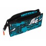 Trousse Fourre-Tout Triple El Niño Ocean Bleu Noir 22 x 12 x 3 cm