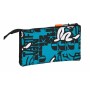 Trousse Fourre-Tout Triple El Niño Ocean Bleu Noir 22 x 12 x 3 cm