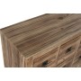 Cajonera Home ESPRIT Negro Natural Abeto Madera MDF Oriental 63 x 27 x 101 cm