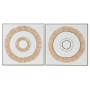 Toile Home ESPRIT Blanc Naturel Boho 92 x 4,5 x 92 cm (2 Unités)