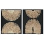 Lienzo Home ESPRIT Negro Natural Moderno Boho 50 x 3 x 60 cm (2 Unidades)
