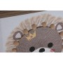 Toile Home ESPRIT Blanc Naturel Enfant animaux 30 x 2,6 x 30 cm (3 Unités)