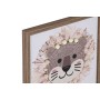 Toile Home ESPRIT Blanc Naturel Enfant animaux 30 x 2,6 x 30 cm (3 Unités)