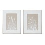 Toile Home ESPRIT Blanc Beige Fleurs Scandinave 62 x 4,5 x 82 cm (2 Unités)