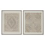 Toile Home ESPRIT Blanc Naturel Boho 50 x 3,8 x 60 cm (2 Unités)