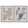 Toile Home ESPRIT Beige Gris Abstrait Moderne 40 x 3 x 50 cm (2 Unités)