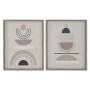 Lienzo Home ESPRIT Beige Moderno Escandinavo 40 x 4 x 50 cm (2 Unidades)