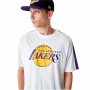 T-shirt à manches courtes homme New Era NBA Colour Block LA Lakers Blanc