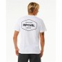 T-shirt à manches courtes homme Rip Curl Stapler Blanc