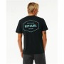 T-shirt à manches courtes homme Rip Curl Stapler Noir