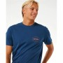 Camiseta de Manga Corta Hombre Rip Curl Stapler Azul