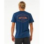 Camiseta de Manga Corta Hombre Rip Curl Stapler Azul