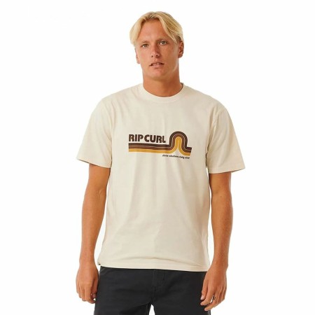 Camiseta de Manga Corta Hombre Rip Curl Surf Revival Mumma Blanco Cálido