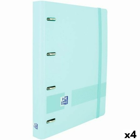 Carpeta de anillas Oxford EuropeanBinder Azul Pastel A4+ (4 Unidades)