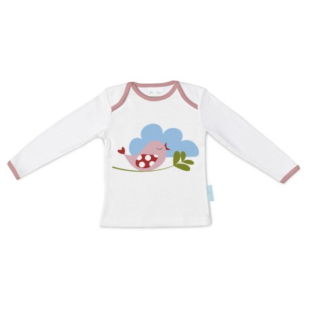 T-shirt à Manches Longues Enfant HappyFriday Mr Fox Little Birds Multicouleur 9-12 Mois