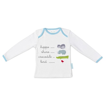 T-shirt à Manches Longues Enfant HappyFriday Mr Fox Hippo Multicouleur 12-18 Mois