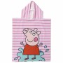 Serviette poncho avec capuche Peppa Pig Rose 50 x 115 cm