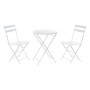 Ensemble Table + 2 Chaises DKD Home Decor Blanc Métal (3 pcs)