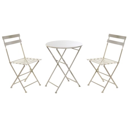 Ensemble Table + 2 Chaises DKD Home Decor Métal (47 x 41 x 80 cm) (60 x 60 x 70 cm)