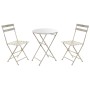 Ensemble Table + 2 Chaises DKD Home Decor Métal (47 x 41 x 80 cm) (60 x 60 x 70 cm)