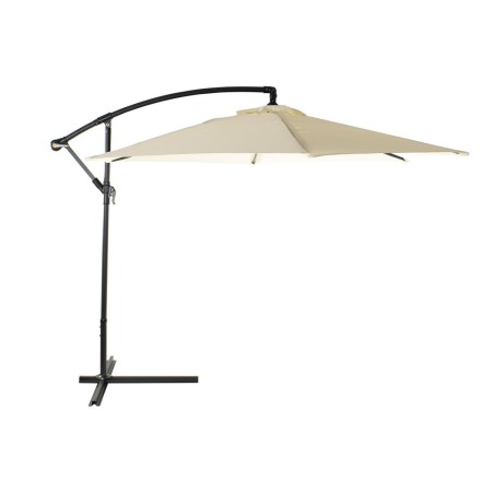 Parasol DKD Home Decor Beige Polyester Acier (300 x 300 x 250 cm)