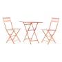 Ensemble Table + 2 Chaises DKD Home Decor Corail Métal (3 pcs)