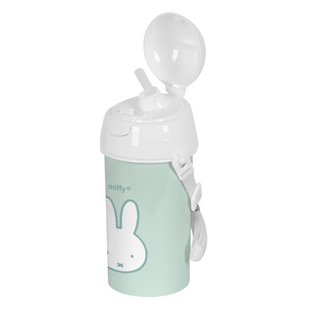 Botella con Tapa y Pajita Miffy Menta PVC 500 ml