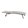 Chaise longue DKD Home Decor Avec des roues Gris PVC Aluminium (187,5 x 64 x 97 cm)