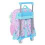 Mochila Escolar con Ruedas Frozen Cool days Violeta Azul cielo 28 x 34 x 10 cm