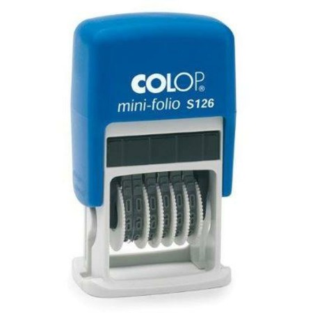 Sello Colop S 126 Azul Blanco Negro