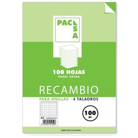 Libro de Actas Pacsa Recambio A4 100 Hojas Multicolor A4