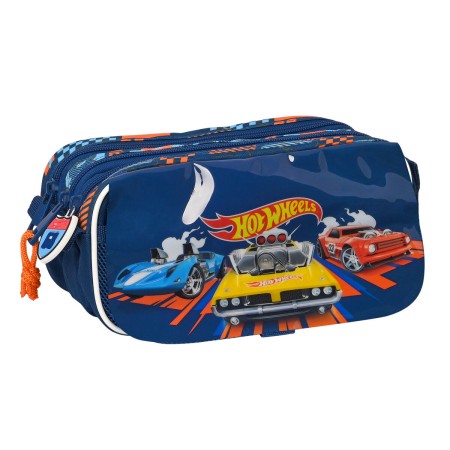 Portatodo Triple Hot Wheels Speed Club Naranja Azul marino 21,5 x 10 x 8 cm