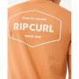 Camiseta Deportiva de Manga Corta Rip Curl Stapler Marrón claro