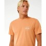 Camiseta Deportiva de Manga Corta Rip Curl Stapler Marrón claro