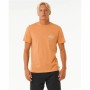 Camiseta Deportiva de Manga Corta Rip Curl Stapler Marrón claro