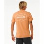 Camiseta Deportiva de Manga Corta Rip Curl Stapler Marrón claro