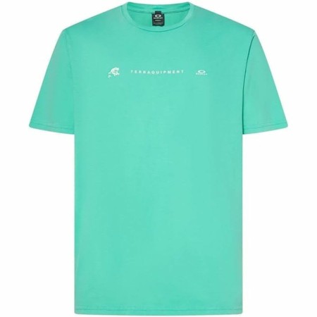 Camiseta Deportiva de Manga Corta Oakley Mtl Terra Aguamarina