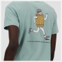 Camiseta de Manga Corta Hombre New Balance Sport Essentials Barrel Azul claro