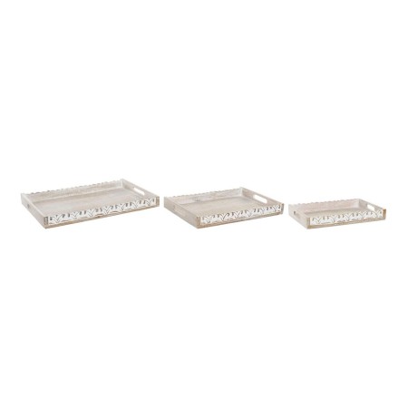 Jeux de plateaux DKD Home Decor Bois de manguier (3 pcs)