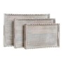 Jeux de plateaux DKD Home Decor Bois de manguier (3 pcs)