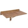 Mesa abatible para balcón Nina Marrón Madera de acacia 80 x 47 x 45 cm