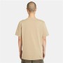 Camiseta de Manga Corta Hombre Timberland Kennebec River Linear Logo Marrón claro