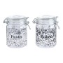 Boîte DKD Home Decor Verre Traditionnel 10 x 13 x 14 cm 720 ml (2 pcs)